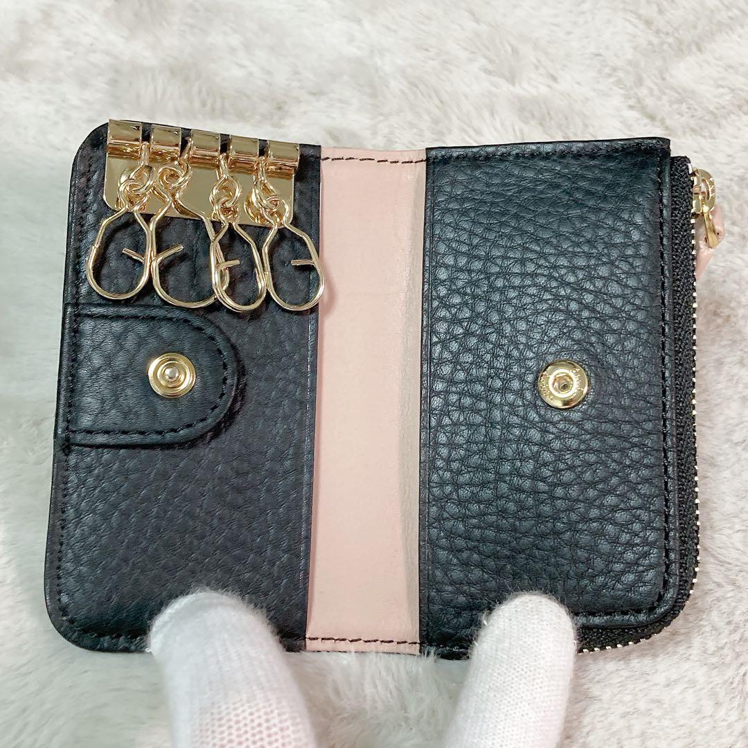 【新品】ポールスミス キーケース 4連 ケース レザー ハートプル BK