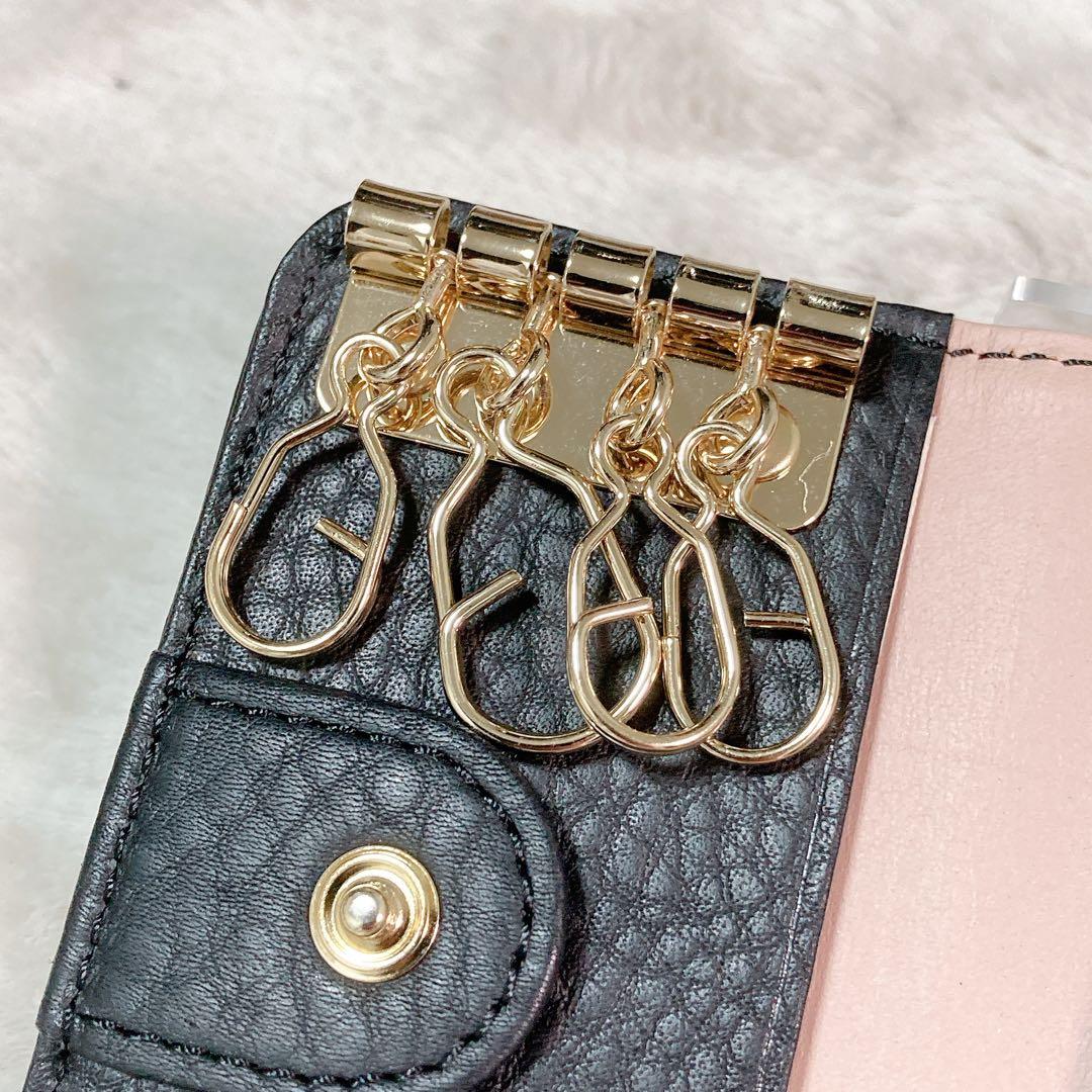 【新品】ポールスミス キーケース 4連 ケース レザー ハートプル BK