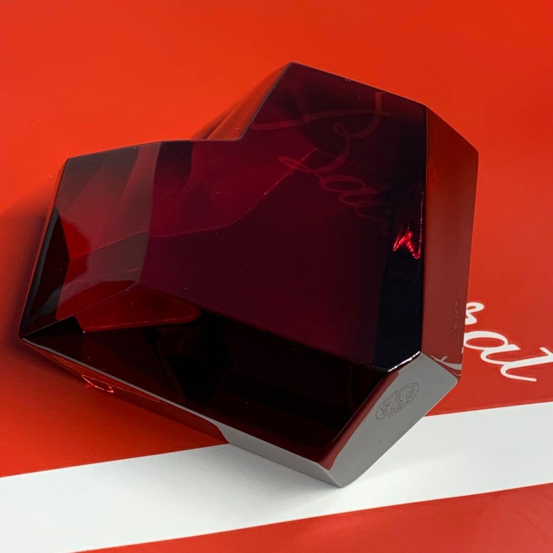 ❣️バカラ❣️ハート❣️ペーパーウェイト❣️置き物❣️オブジェ❣️クリスタル❣️レア❣️愛❣️箱袋