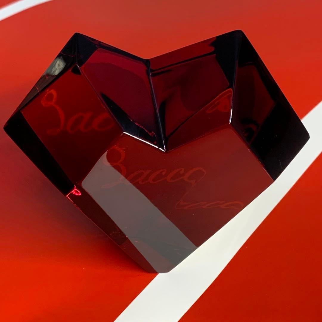 ❣️バカラ❣️ハート❣️ペーパーウェイト❣️置き物❣️オブジェ❣️クリスタル❣️レア❣️愛❣️箱袋