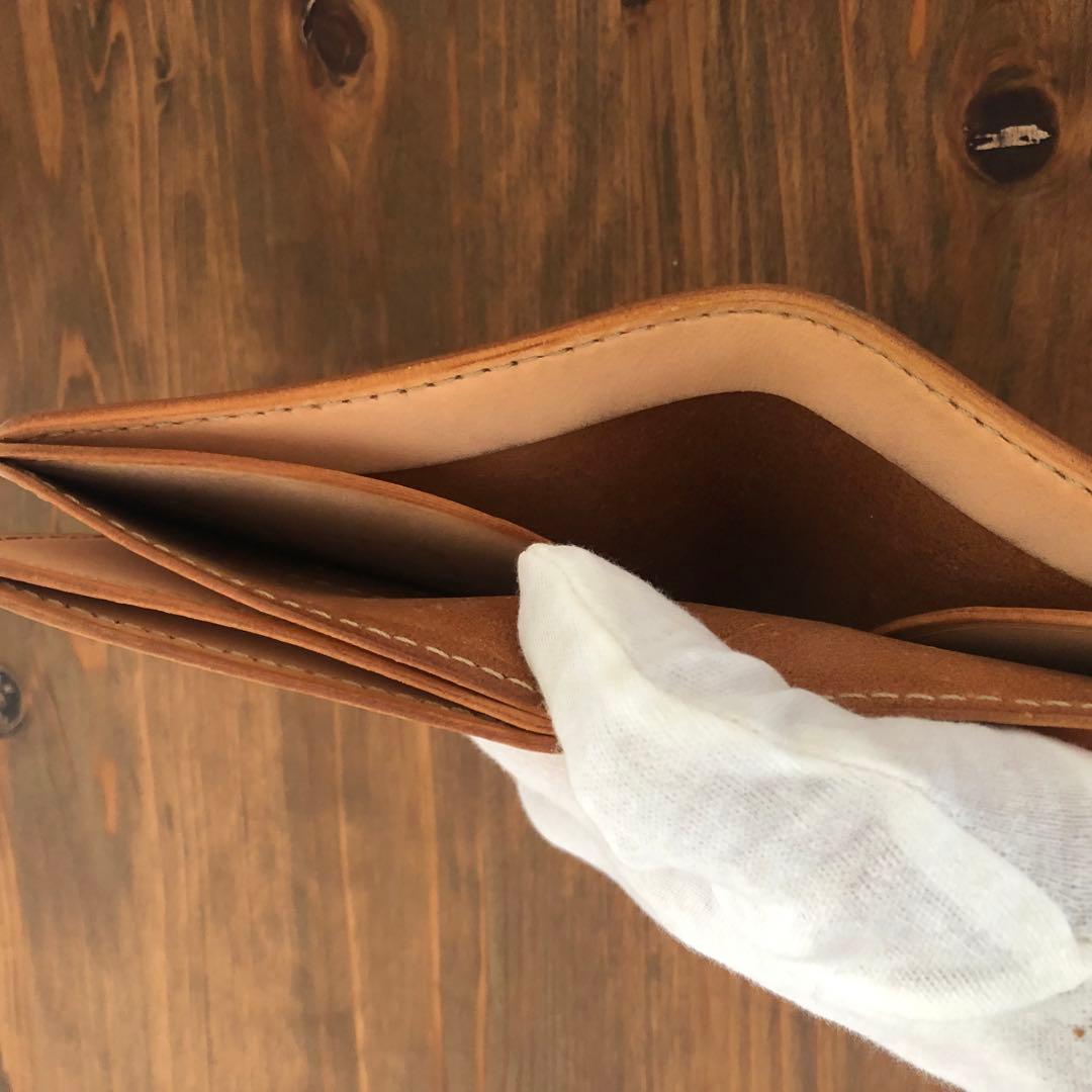 フリッカー 1ブライドルレザー ダブルバット コンパクト 財布 ナチュラル