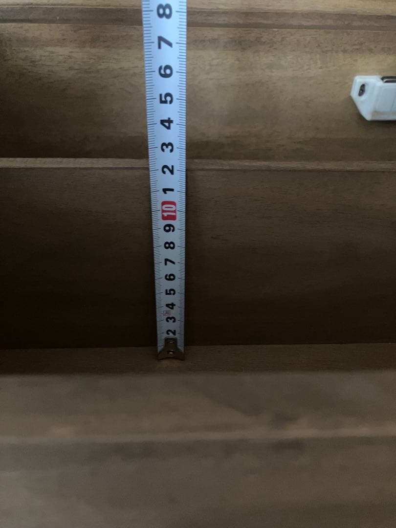 木製壁掛け棚 ガラス扉付き