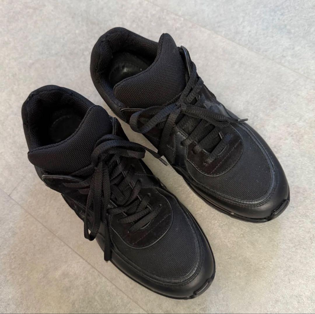 r*c様 CHANELココマーク メッシュスエード スニーカー ブラック 黒38