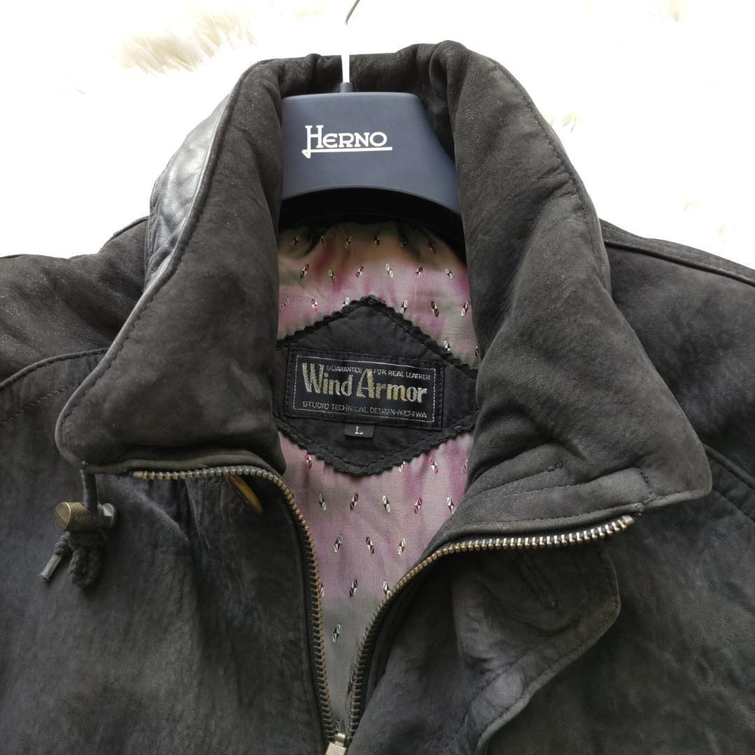 希少!WIND ARMOR 肉厚ムートンジャケット レザージャケット L