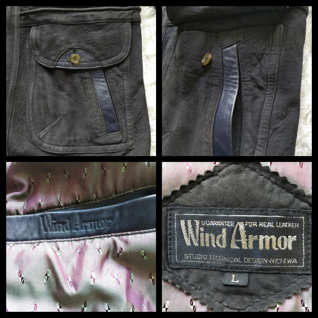 希少!WIND ARMOR 肉厚ムートンジャケット レザージャケット L