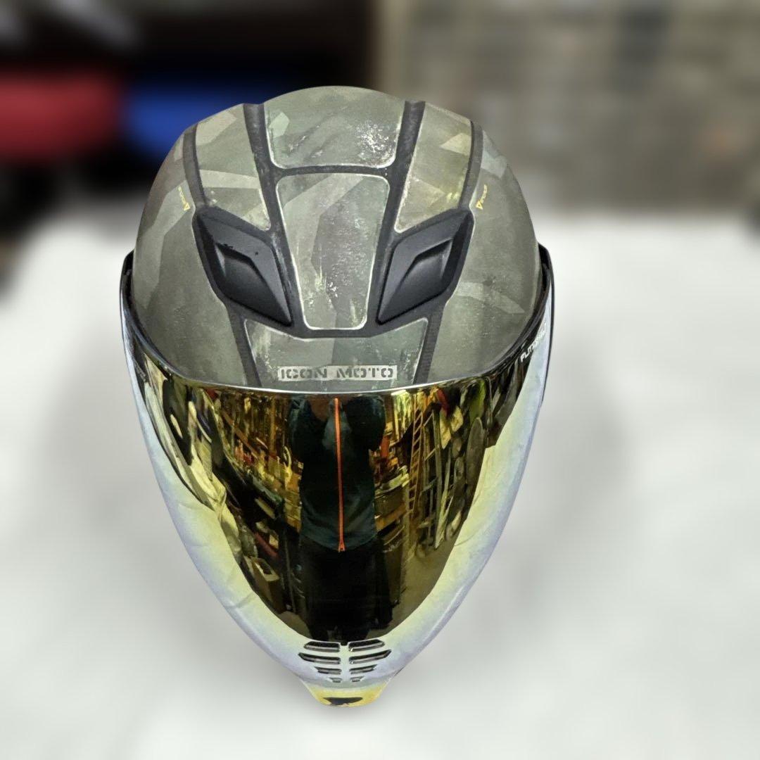 アイコン　エアーフライト バトルスカー2 XL 取説とクリアシールドと袋付き