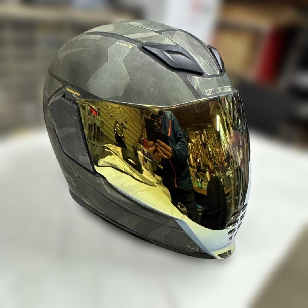 アイコン　エアーフライト バトルスカー2 XL 取説とクリアシールドと袋付き