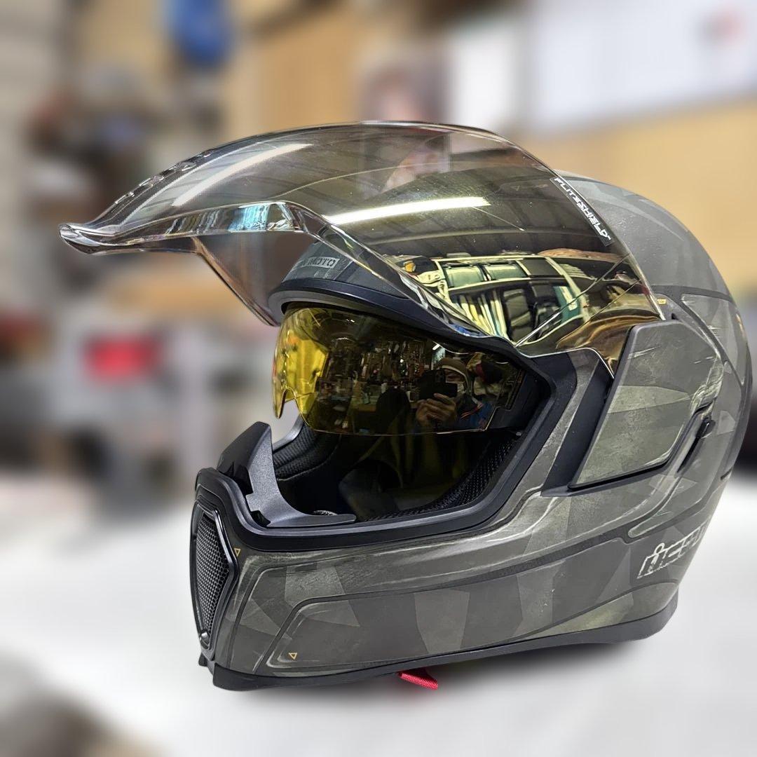 アイコン　エアーフライト バトルスカー2 XL 取説とクリアシールドと袋付き