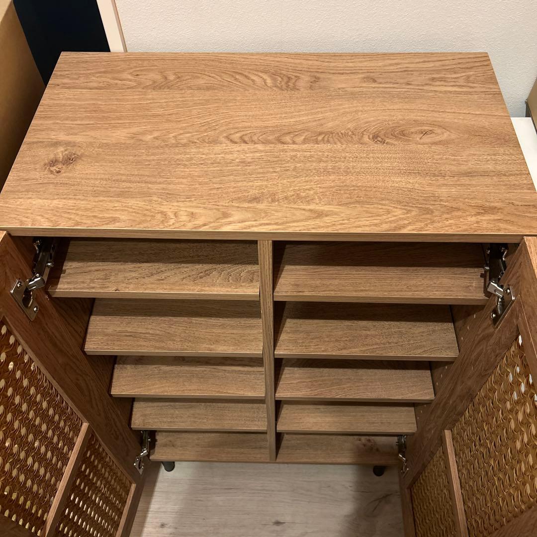 LOWYA製ラタン調シューズボックス〔幅60〕