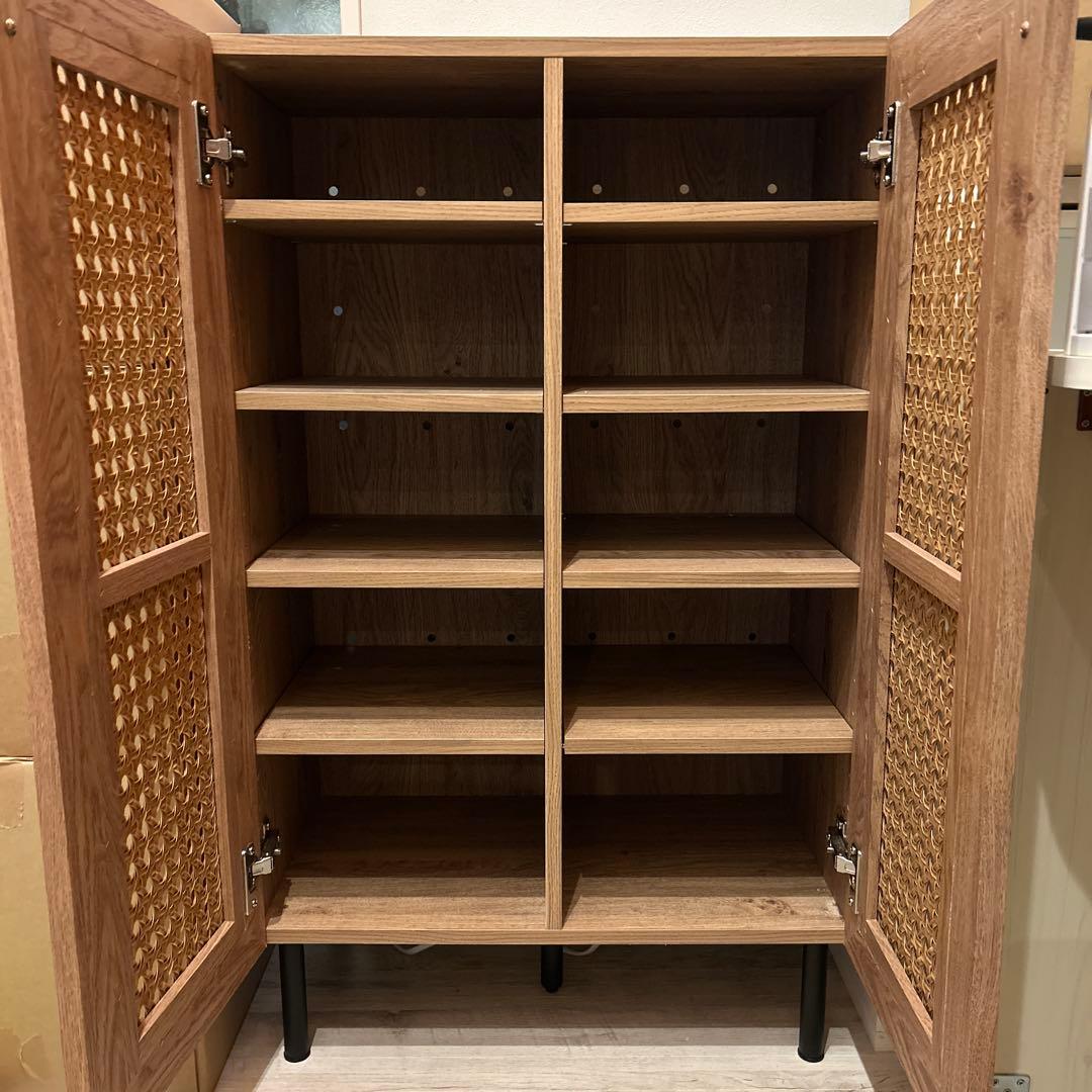 LOWYA製ラタン調シューズボックス〔幅60〕