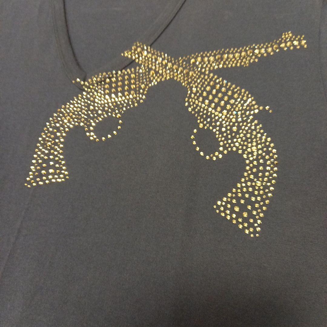 ロアー 美品！ カワノ別注 フルスワロVネックTシャツ サイズ2