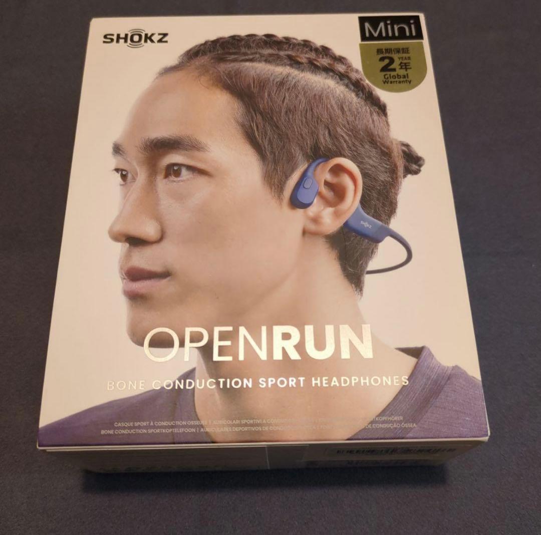（美品）SHOKZ OPENRUN MINI 骨伝導イヤホン