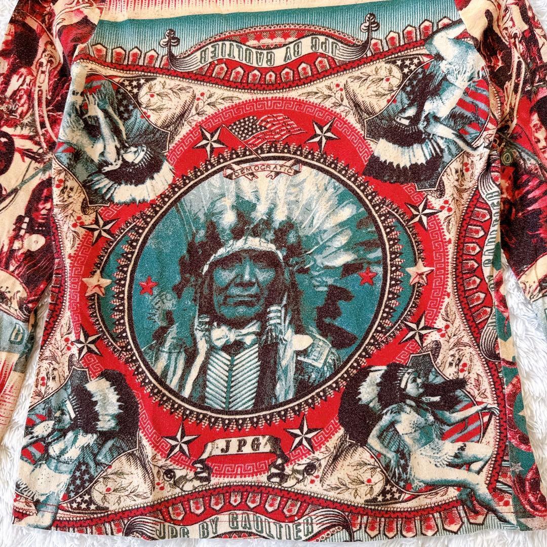 激レア◆JeanPeaul GAULTIER 長袖カットソー ネイティブ y2k