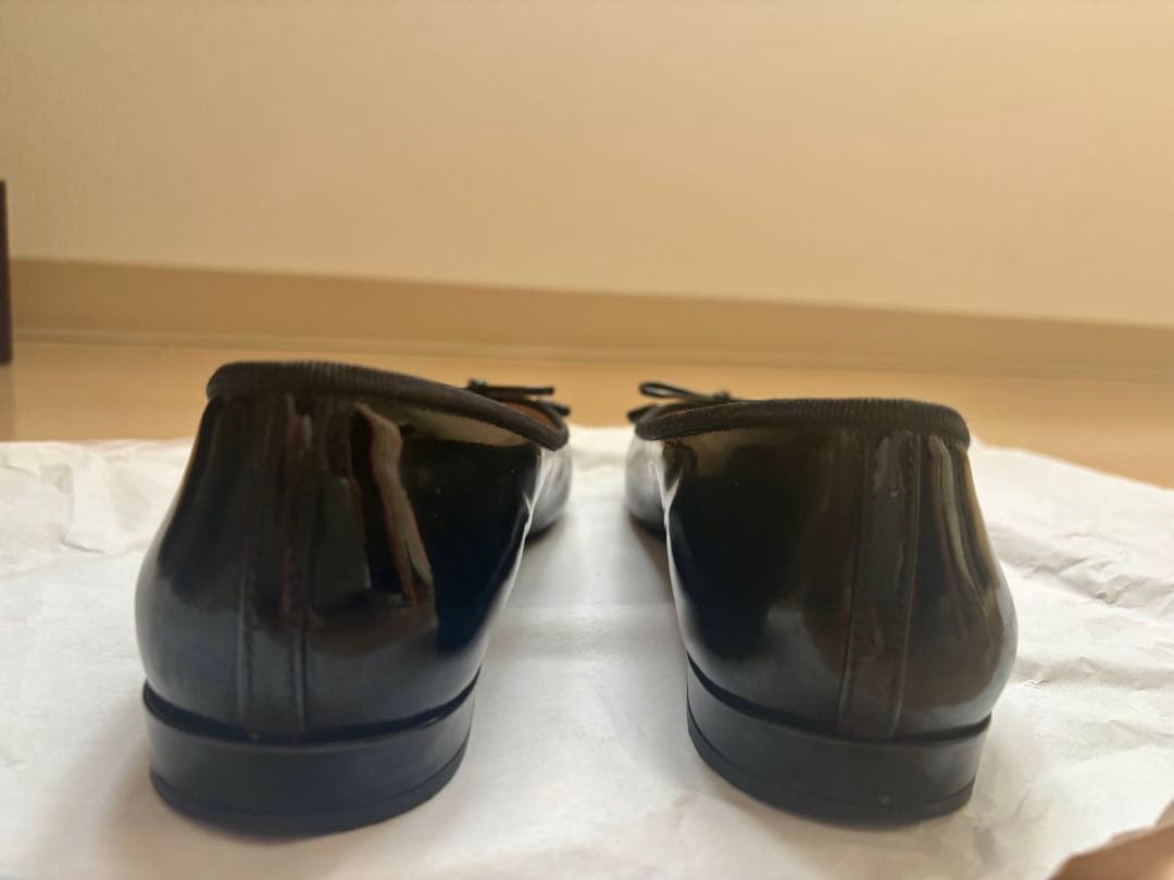 PRADA フラットパンプス　羊革　ブラック