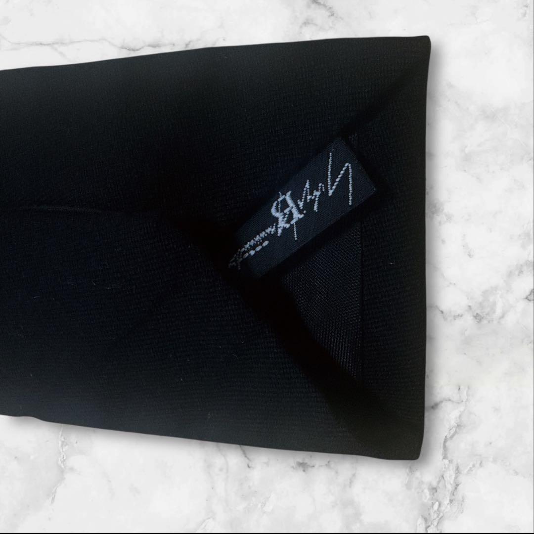 【タグ付き】Yohji Yamamoto ブラック ネクタイ　ネームロゴ　希少