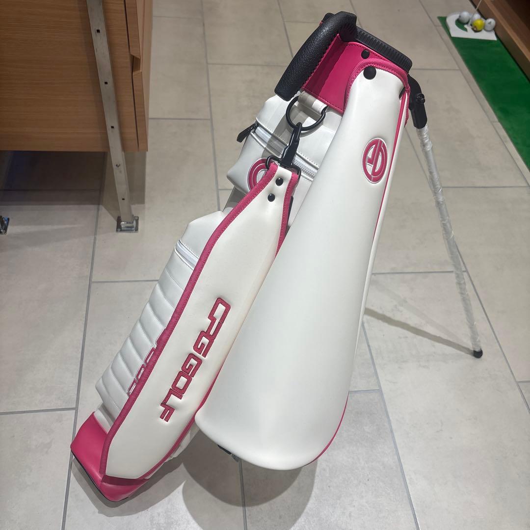 CPG Golf ハーフキャディバッグ ホワイト/ピンク Fサイズ