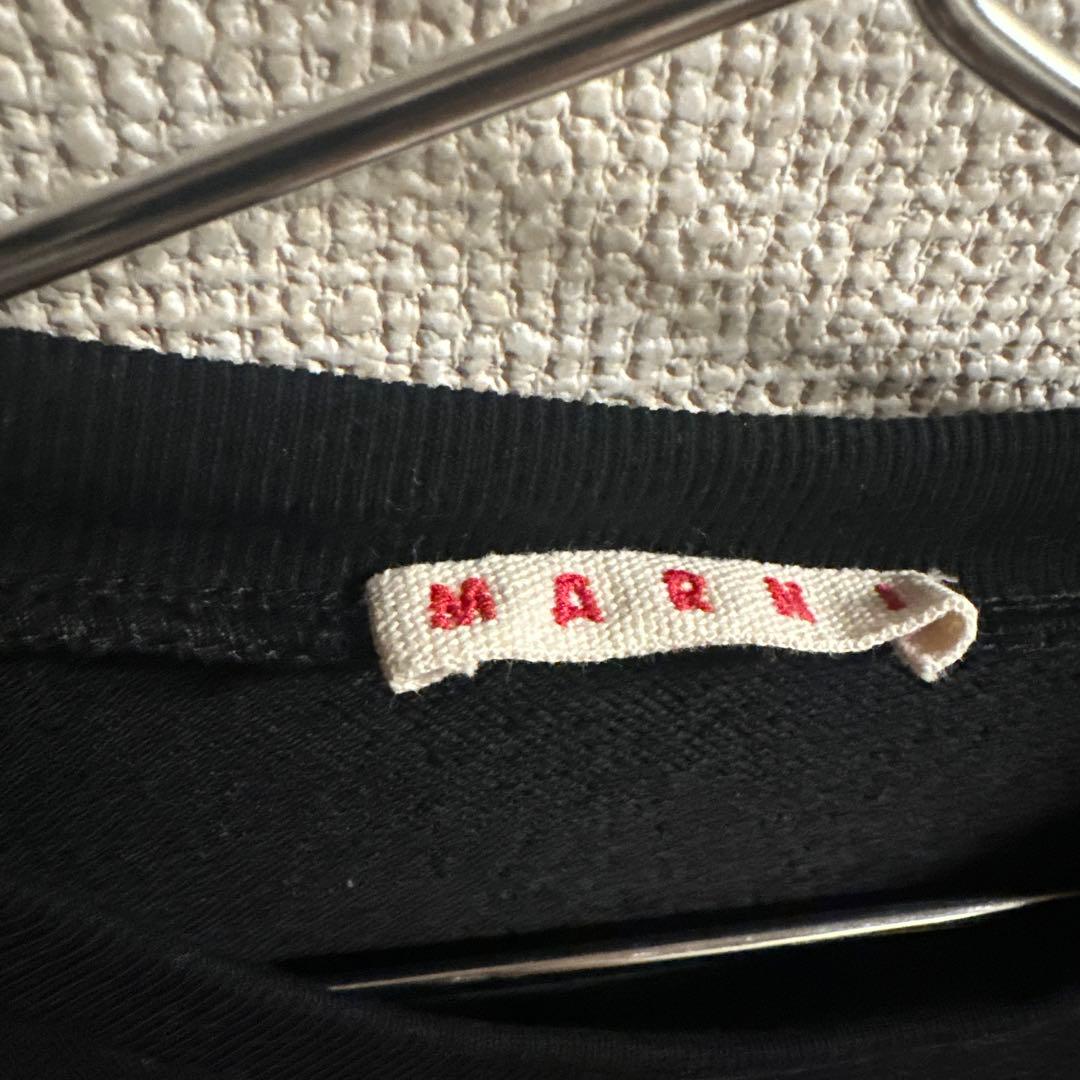 MARNI ブラック トレーナー ロゴ入り
