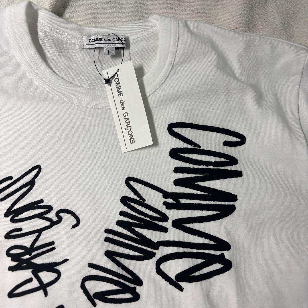 タグ付き未使用　コムデギャルソン　ハンドライティング　ロンT L 限定品　落書き