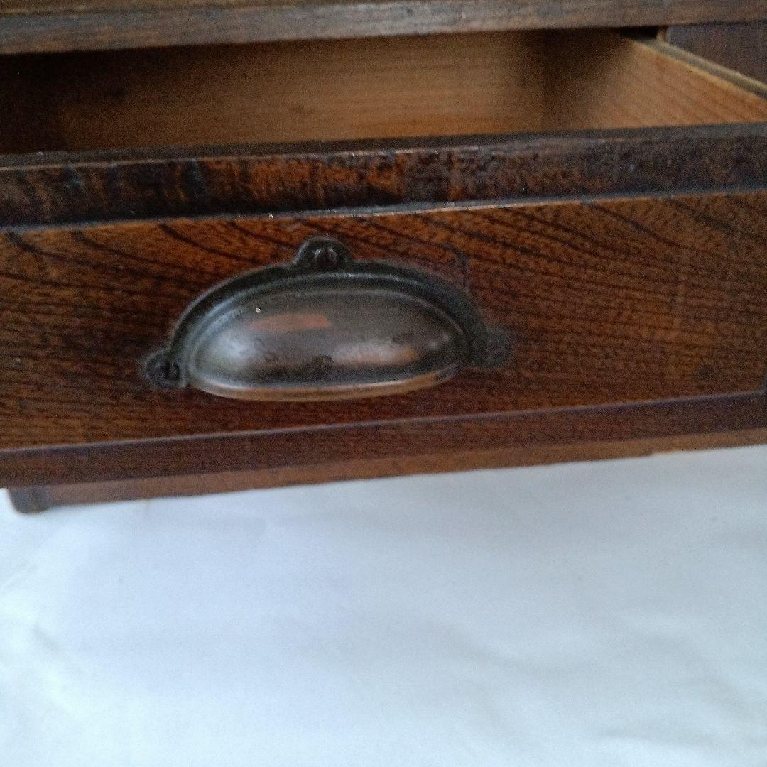 昭和レトロ　約１００年前(昭和4年)の家具　梅にウグイス彫刻