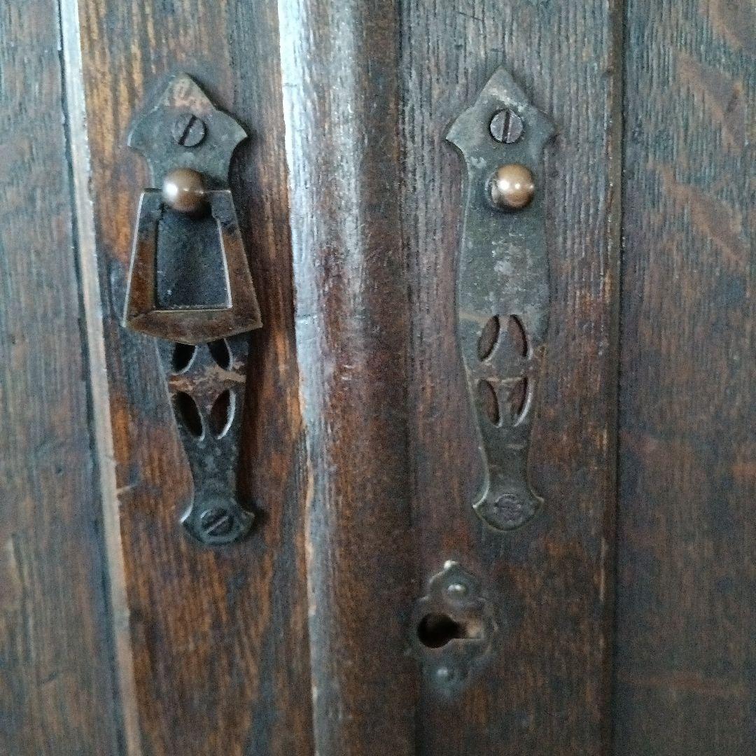 昭和レトロ　約１００年前(昭和4年)の家具　梅にウグイス彫刻