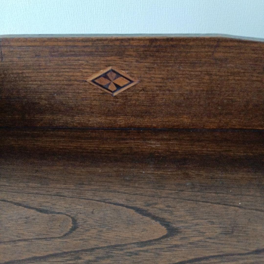 昭和レトロ　約１００年前(昭和4年)の家具　梅にウグイス彫刻