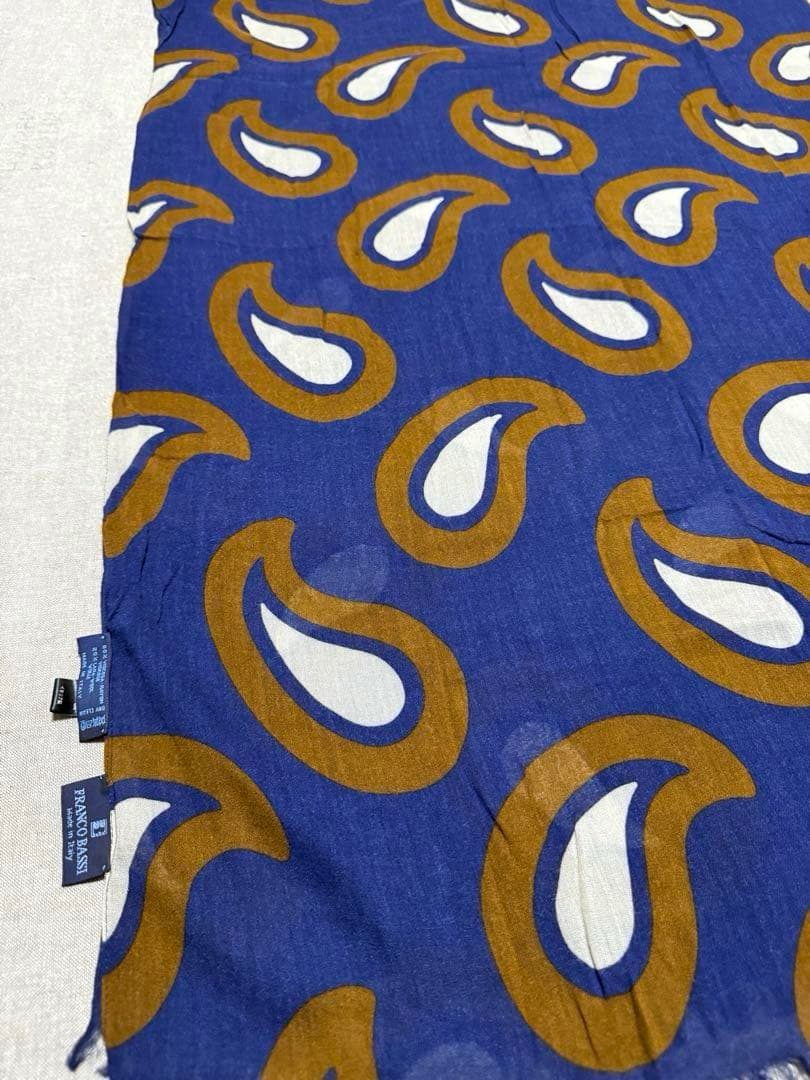 FRANCO BASSI／フランコバッシ／ストール／ペイズリー／Italy製