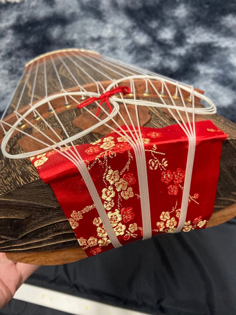 B）美品 ゼンオン 全音 文化箏 羽音 弦楽器 付属品 ソフトケース付き