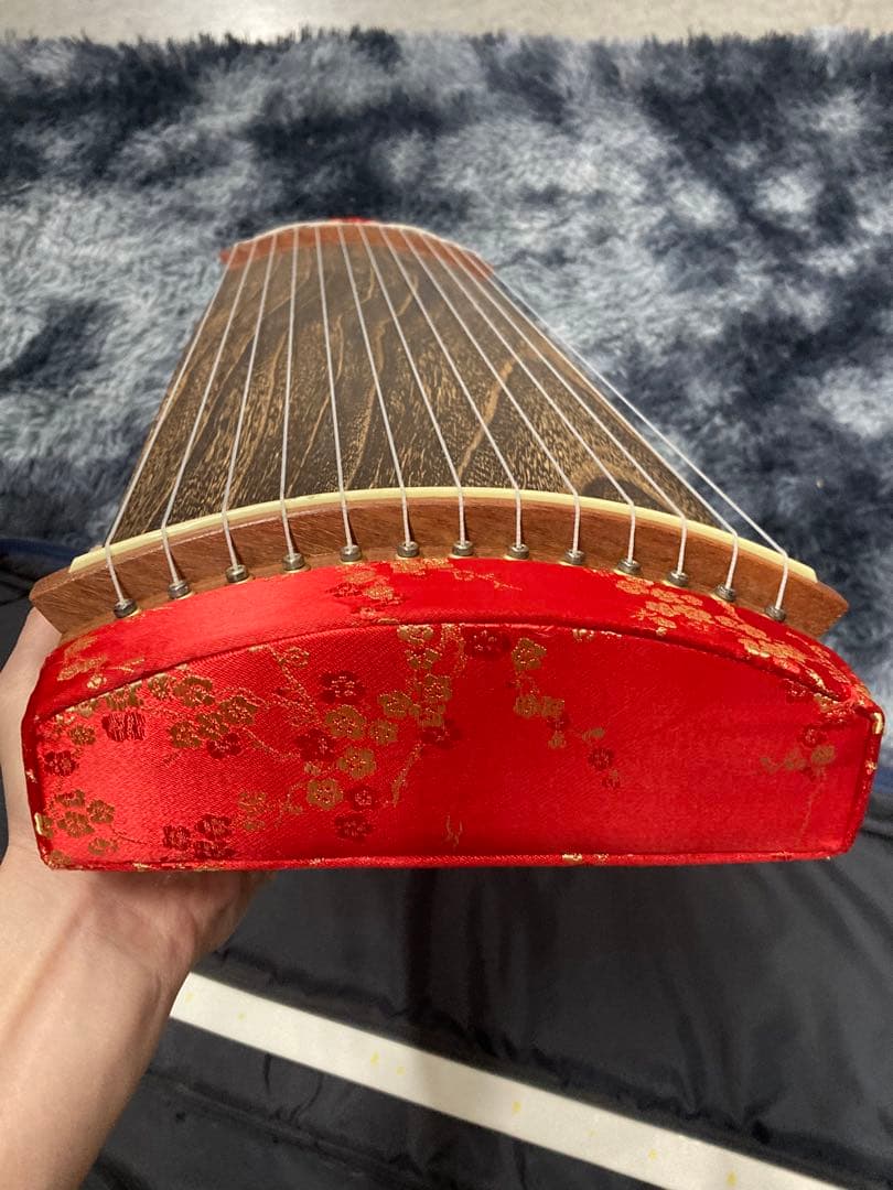 B）美品 ゼンオン 全音 文化箏 羽音 弦楽器 付属品 ソフトケース付き