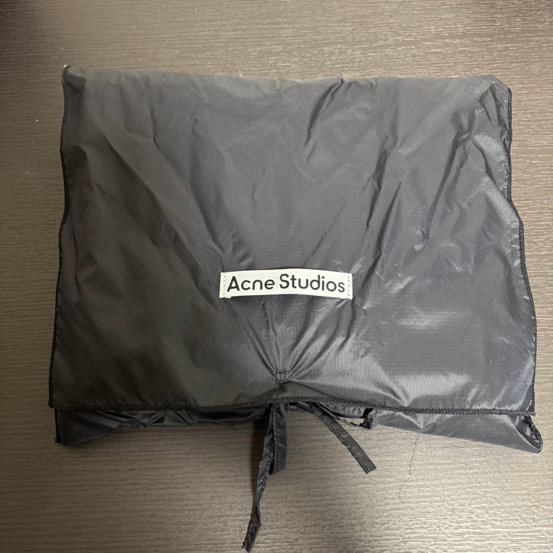 Acne studiosフリンジウールスカーフ - ナロー（ブラック）