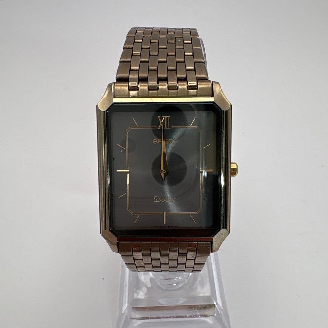 SEIKO Dolce ゴールド 長方形 時計　　不動