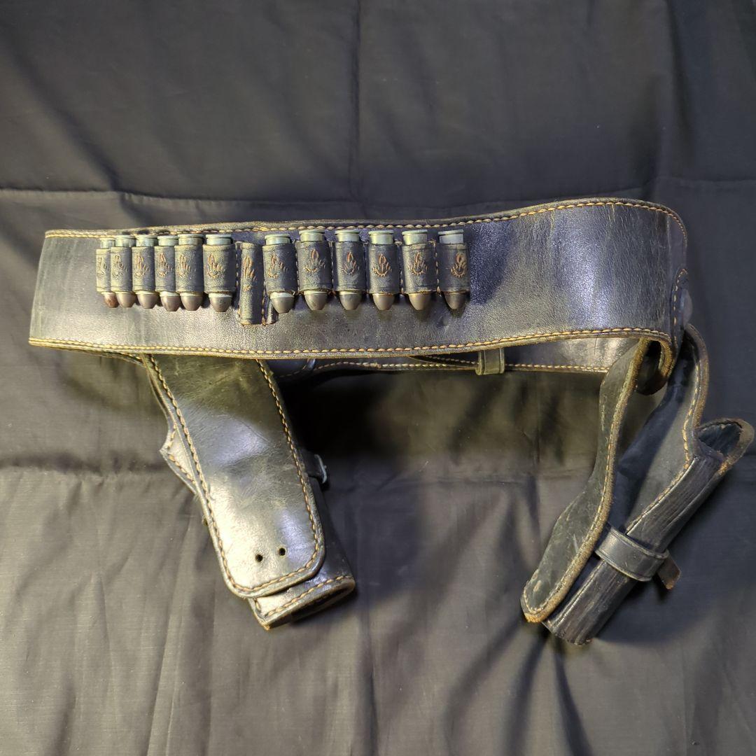 本革製 ウエスタン ガンベルト ダブルホルスター