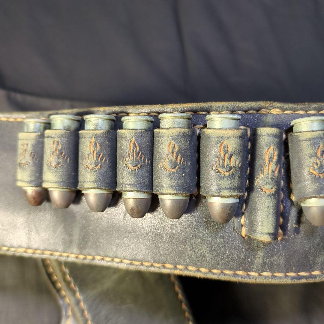 本革製 ウエスタン ガンベルト ダブルホルスター