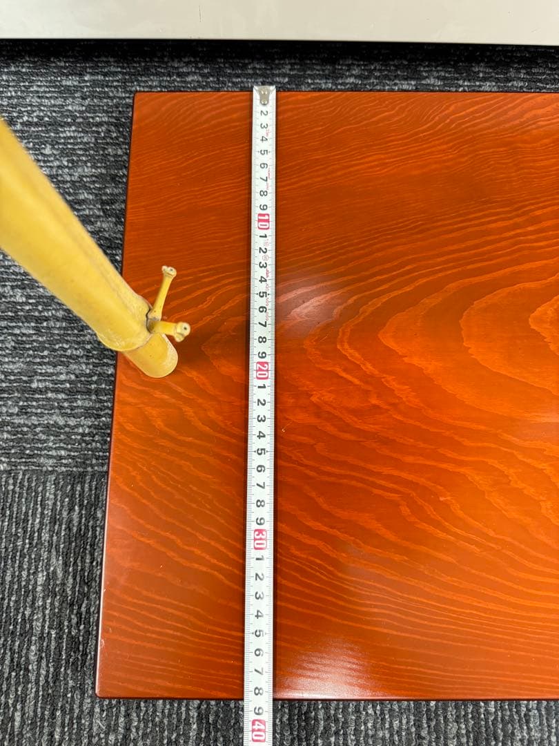 平安満樹　松摺漆 三友棚 赤色