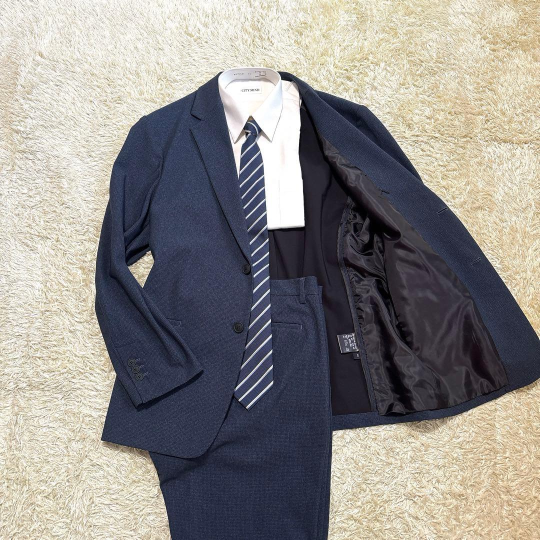 《極美品》 Theory セットアップ スーツ ネイビー ストレッチ XL