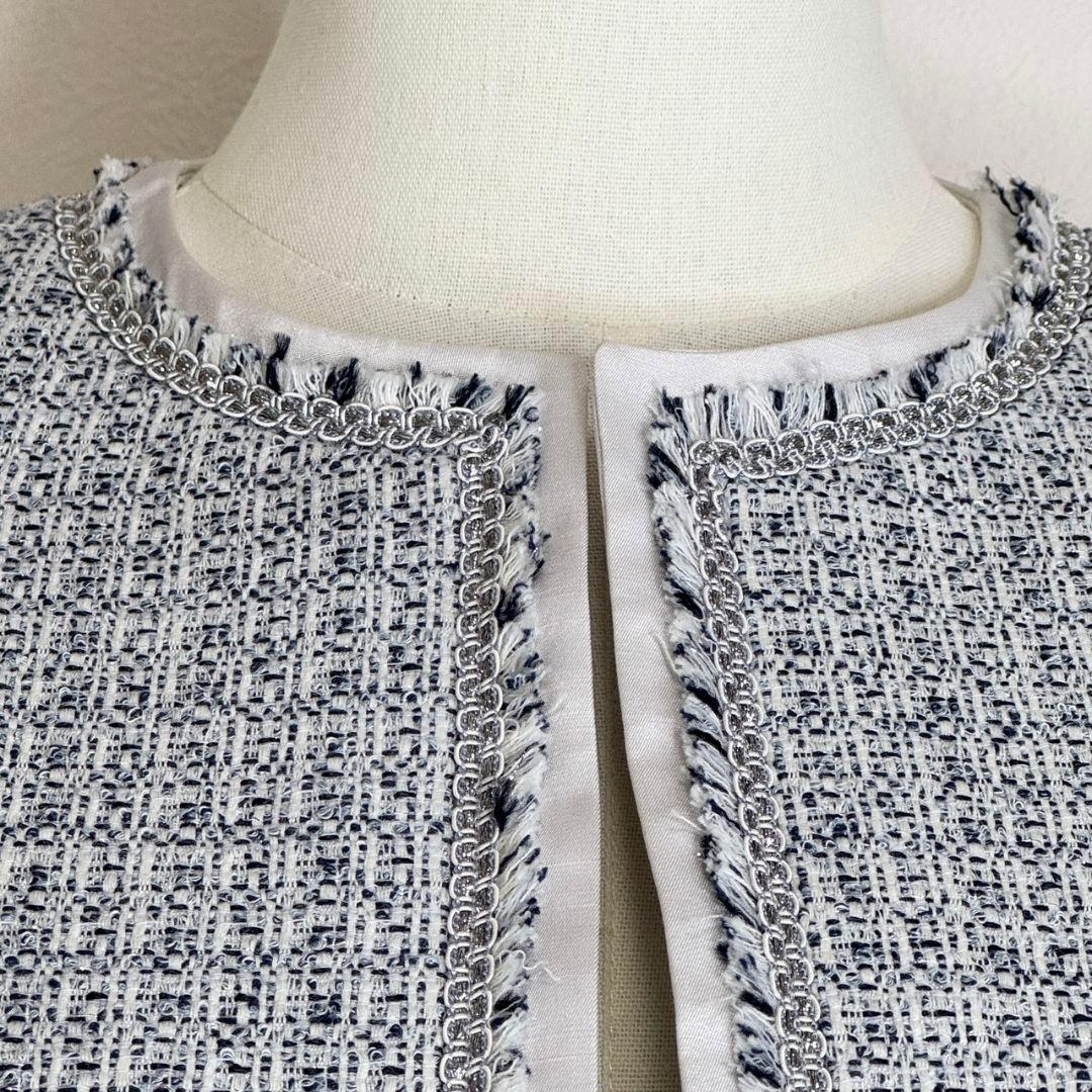 ぴろきちくんになります 23区 ライトシャインツイードノーカラージャケット