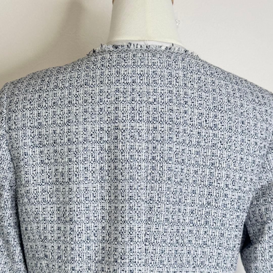 ぴろきちくんになります 23区 ライトシャインツイードノーカラージャケット