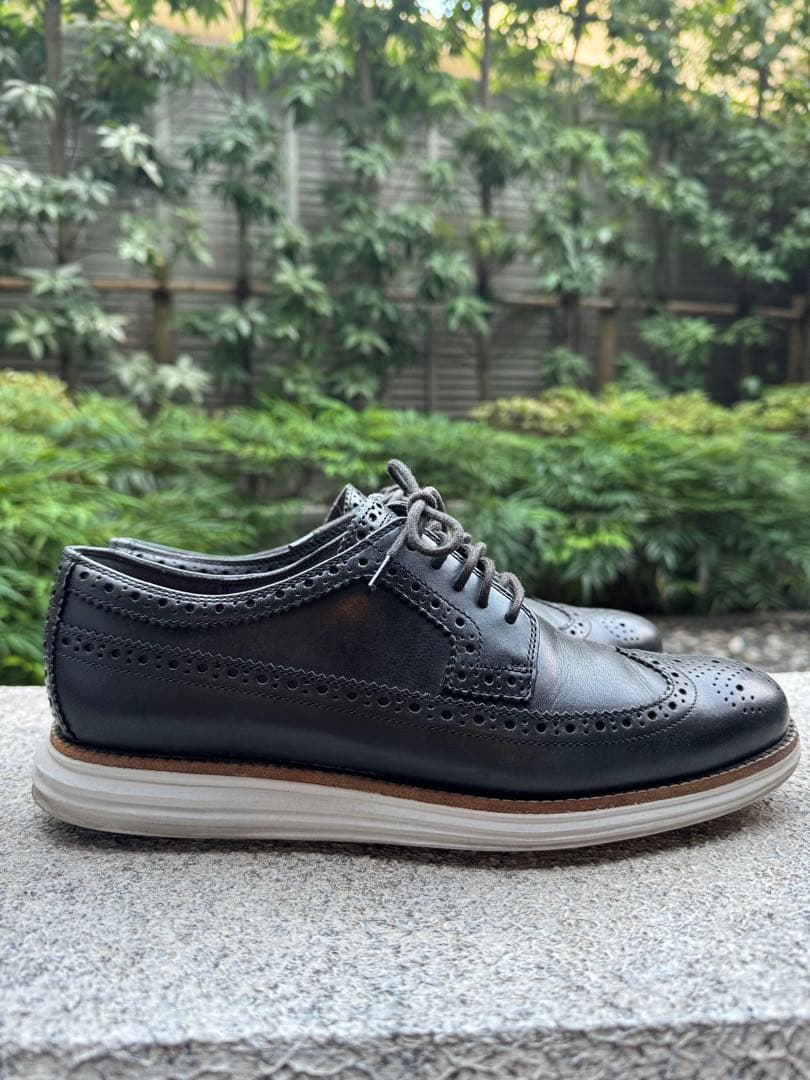 靴 Cole Haan LunarGrand Wing Tip Black US9