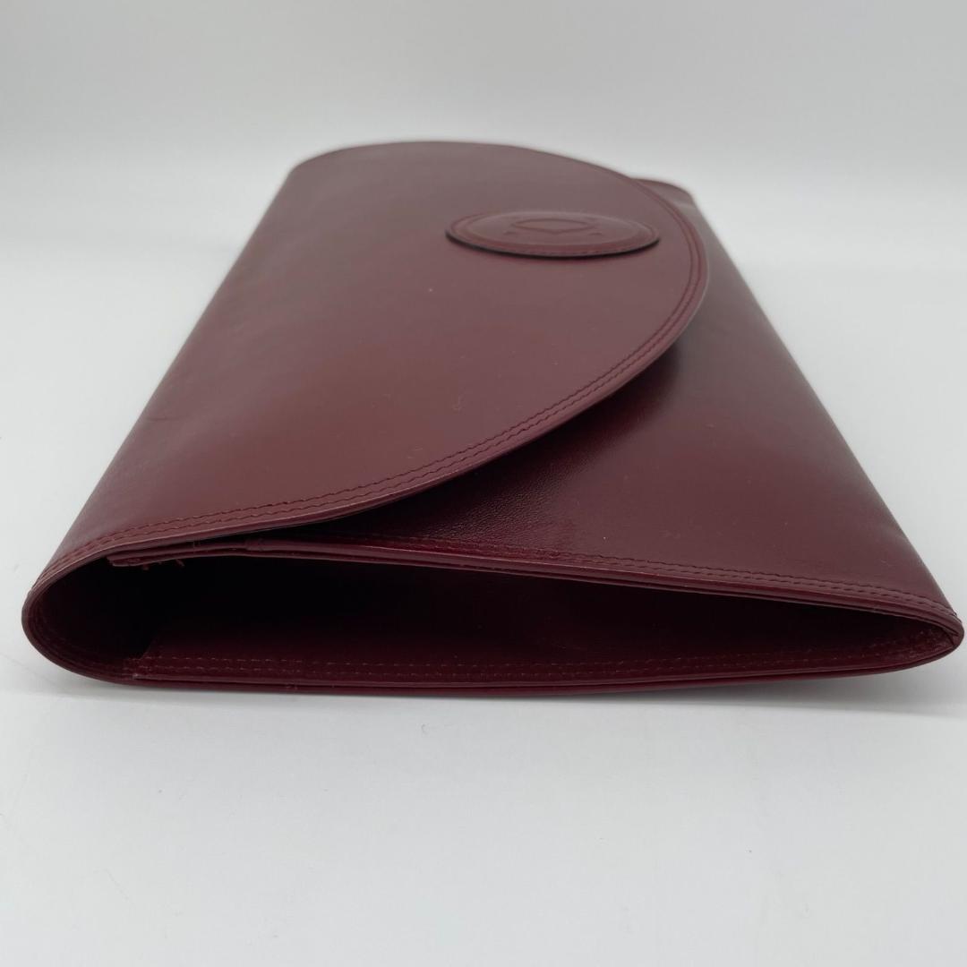 11493✨カルティエ クラッチバッグ マストライン レザー ボルドー