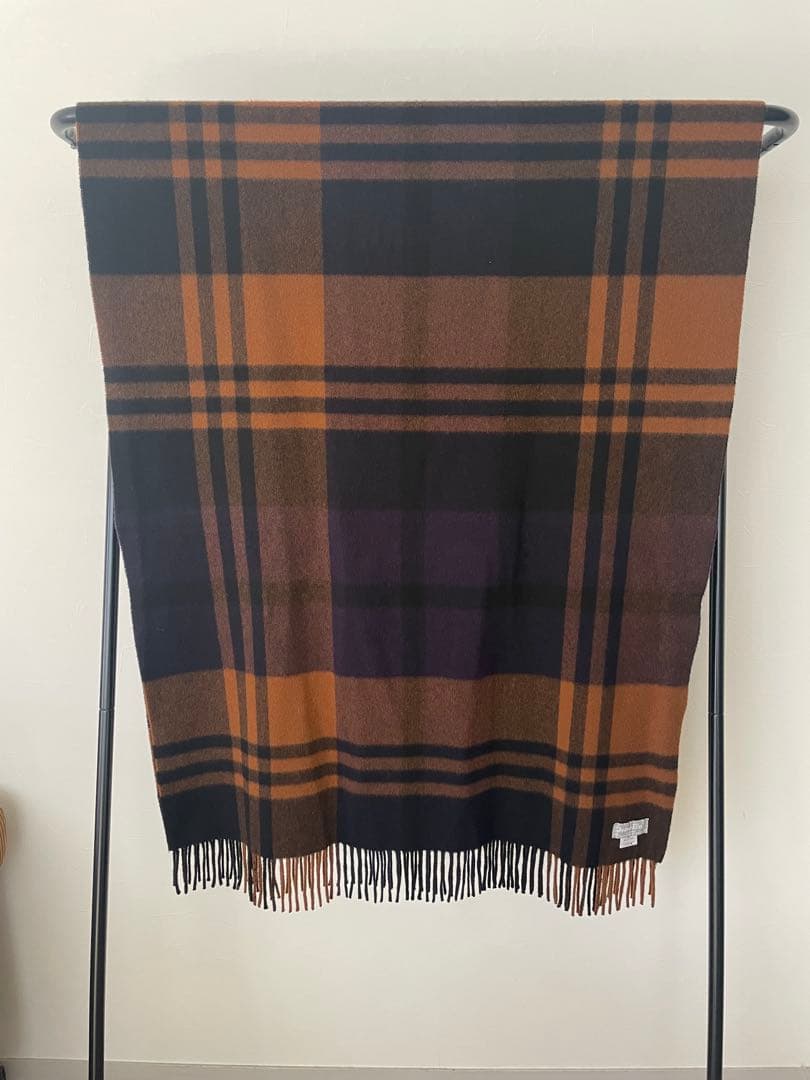 Joshua Ellis カシミヤ100%　チェック柄ストール