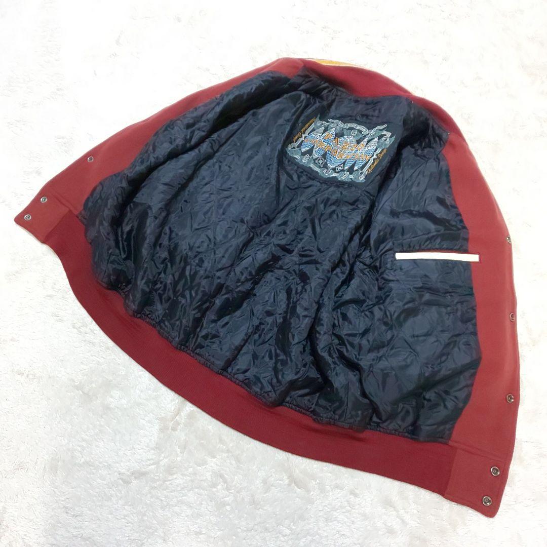 【美品/希少】PAZZO ヴィンテージ 異素材コンビスタジャン アーチロゴ