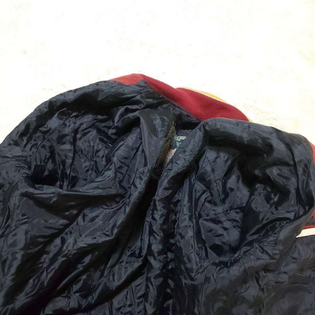 【美品/希少】PAZZO ヴィンテージ 異素材コンビスタジャン アーチロゴ