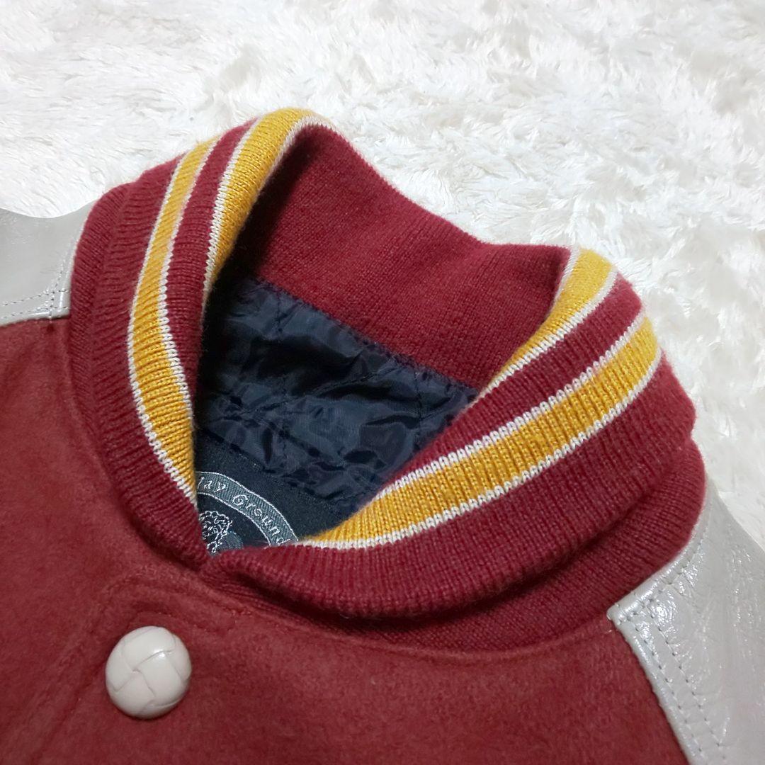 【美品/希少】PAZZO ヴィンテージ 異素材コンビスタジャン アーチロゴ