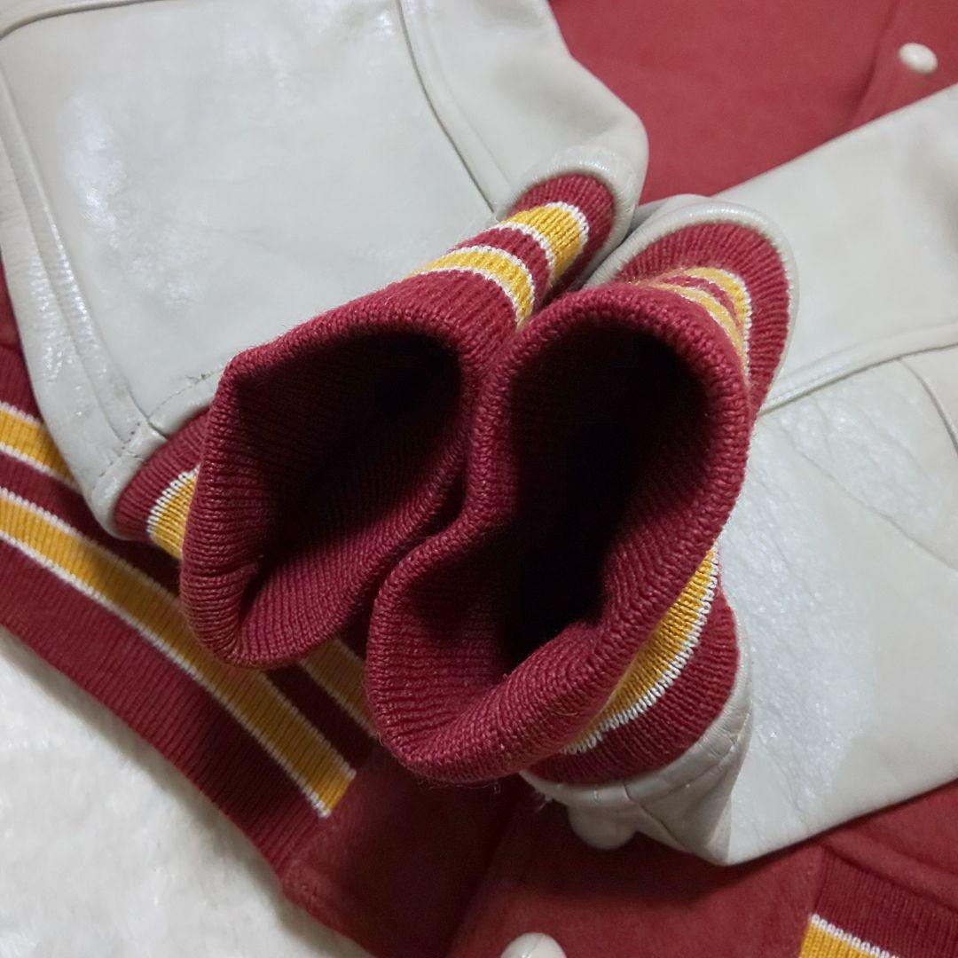 【美品/希少】PAZZO ヴィンテージ 異素材コンビスタジャン アーチロゴ