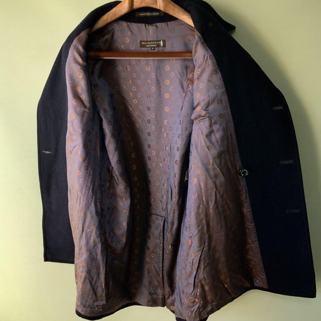 MACKINTOSH マッキントッシュ ウール ピーコート38英国製 ネイビー