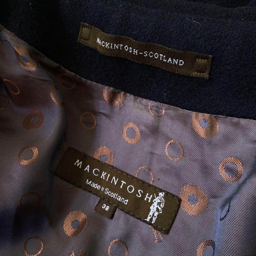 MACKINTOSH マッキントッシュ ウール ピーコート38英国製 ネイビー