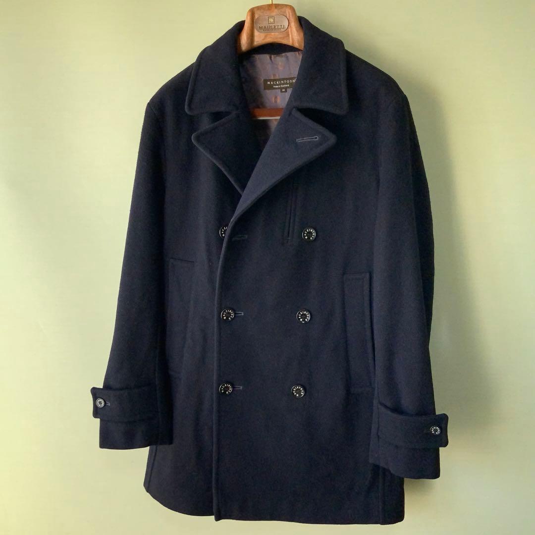 MACKINTOSH マッキントッシュ ウール ピーコート38英国製 ネイビー