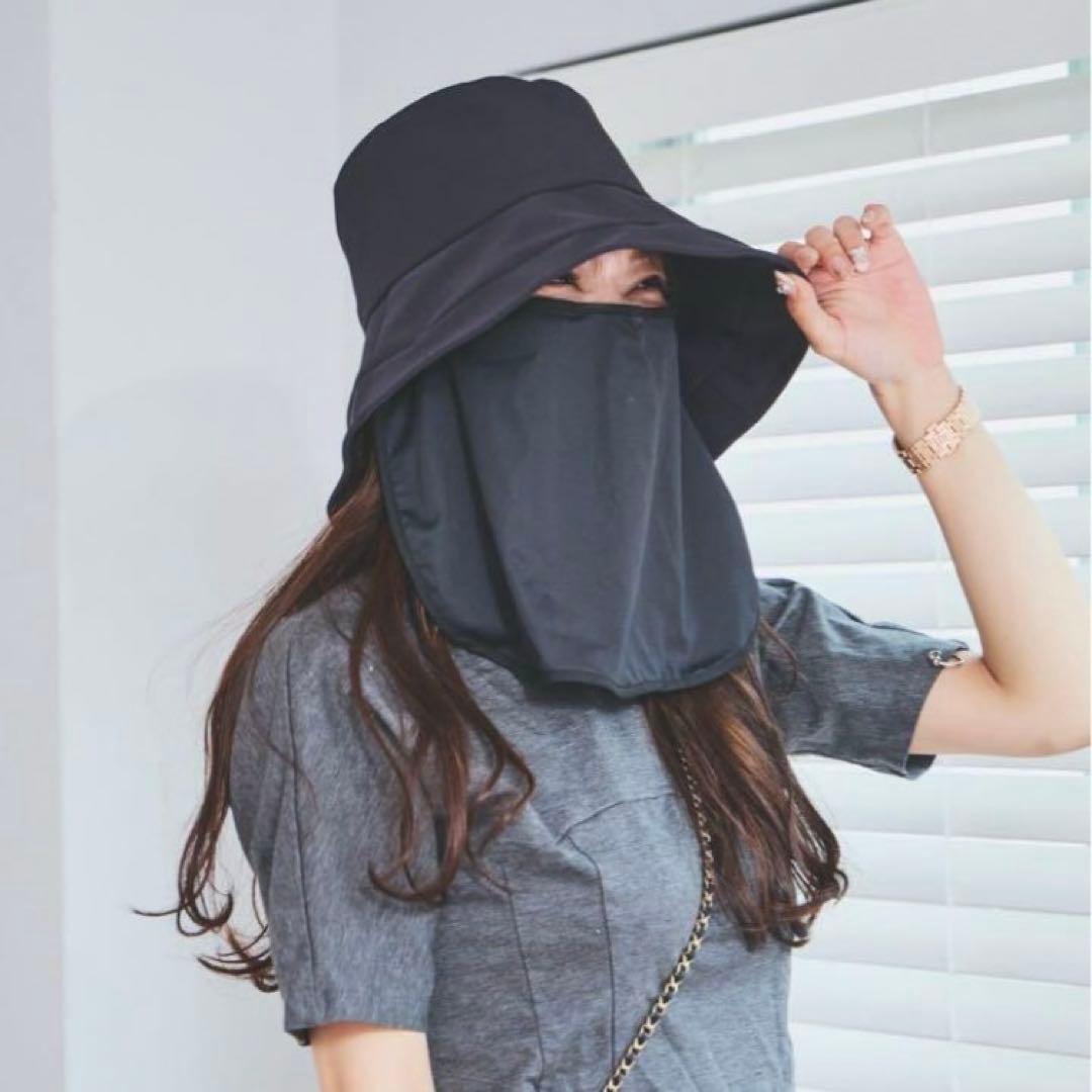 BLACK【成瀬愛里さんコラボ】 半永久UVカットハット