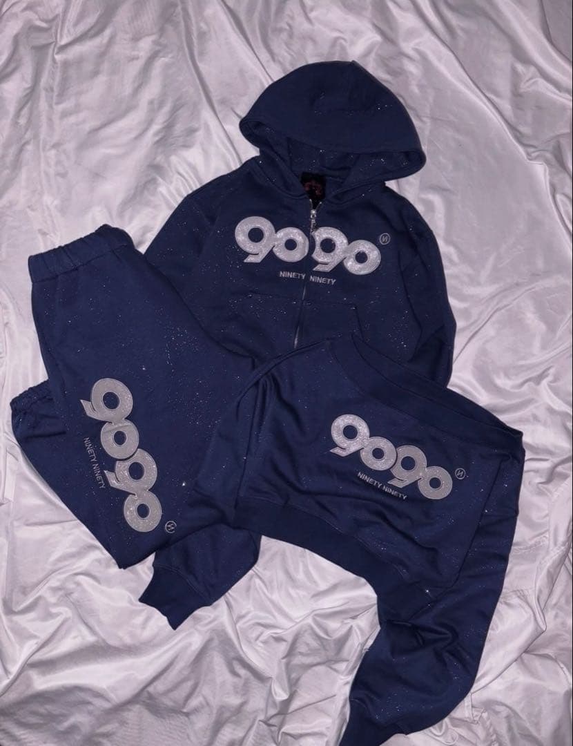 はページ 9090 OG Logo Glitter Zip Hoodie