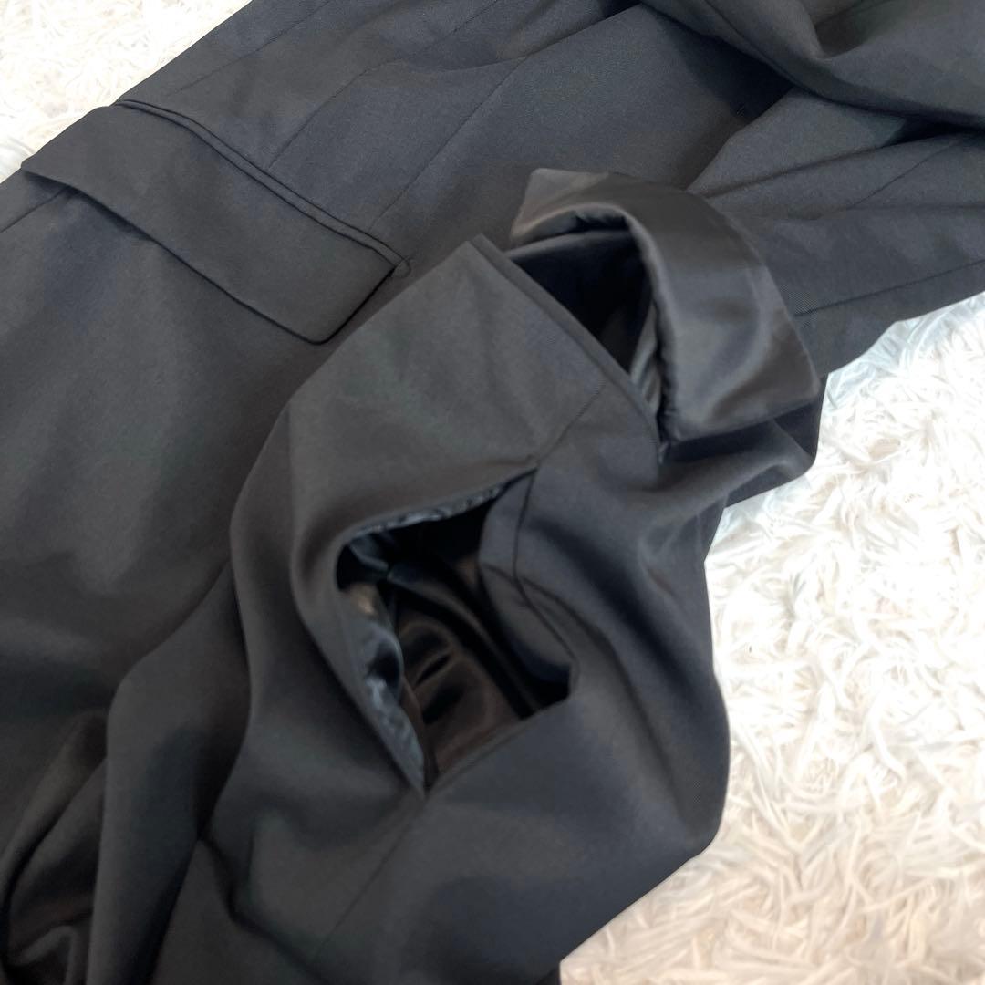 美品☆ ユナイテッドアローズ　ツイルVネックオールインワン　ブラック　Sサイズ