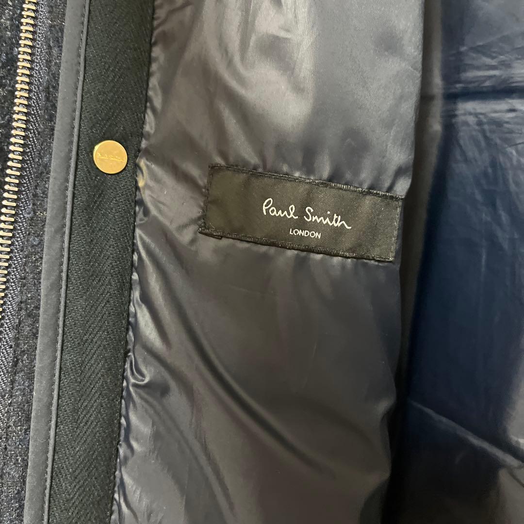 Paul Smith 濃紺チェック柄ウールコート&ダウンジャケット